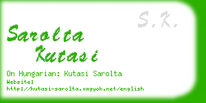 sarolta kutasi business card